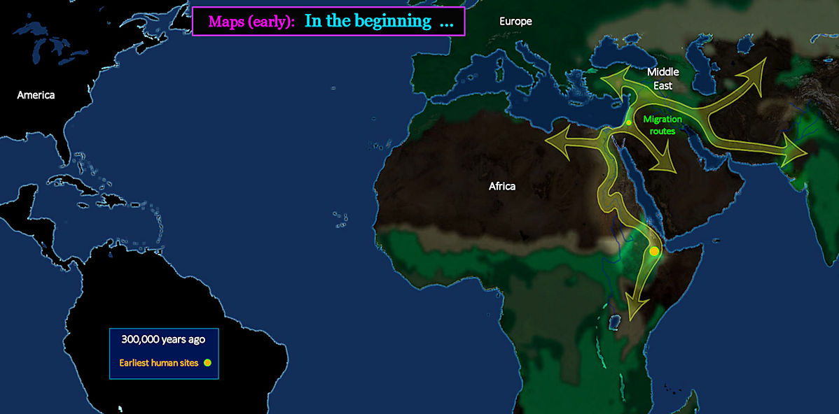 Stone Age, 300,000 BC map